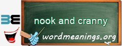 WordMeaning blackboard for nook and cranny